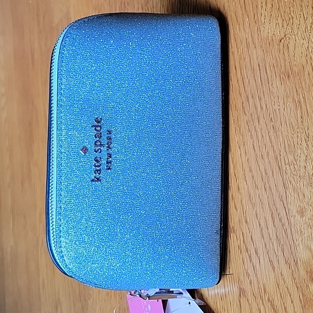 Kate Spade Tinsel Glitter Small Cosmetic Case Bag